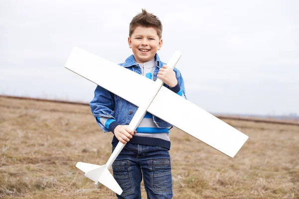 Boy with toy — Stock Photo, Image