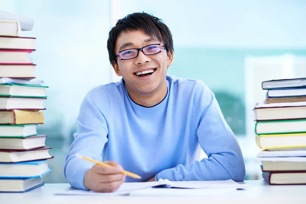 Cheerful learner — Stock Photo, Image