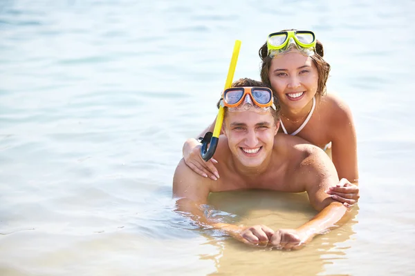 Sommozzatori sorridenti — Foto Stock