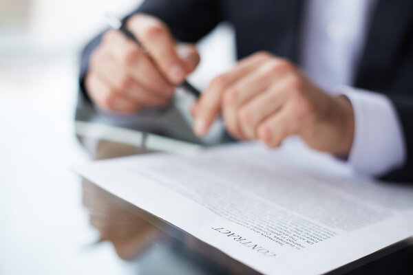 Antes de firmar contrato — Foto de Stock