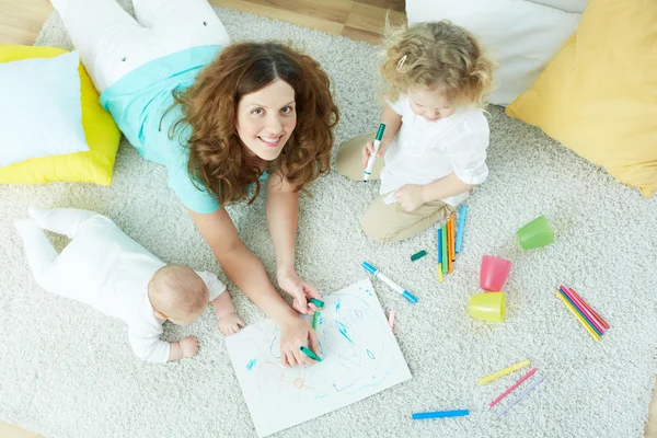 Baby-sitter — Fotografia de Stock