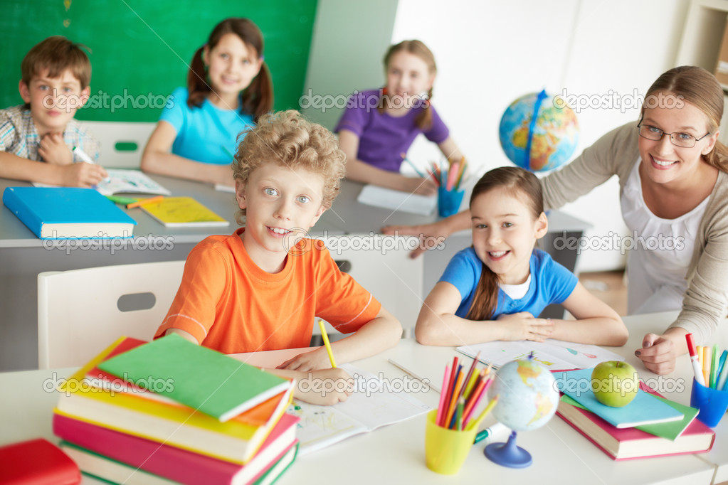 Sitting at lesson — Stock Photo © pressmaster #28277899