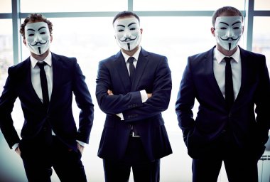 Anonymous trio clipart