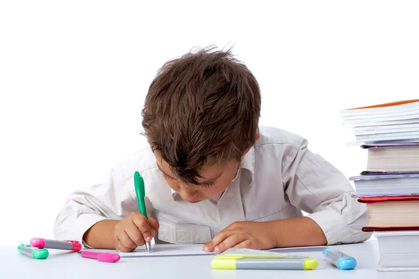 Boy drawing — Stock Photo, Image