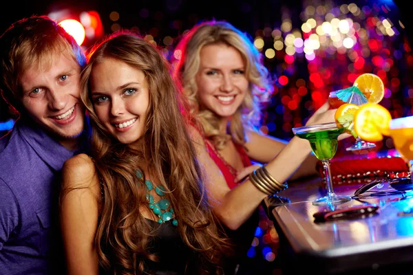 Friendly clubbers — Stock Photo, Image