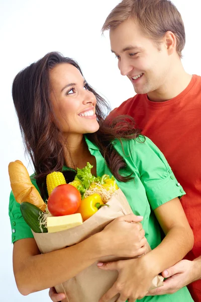 Felices vegetarianos — Foto de Stock