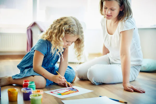 Samen schilderen — Stockfoto