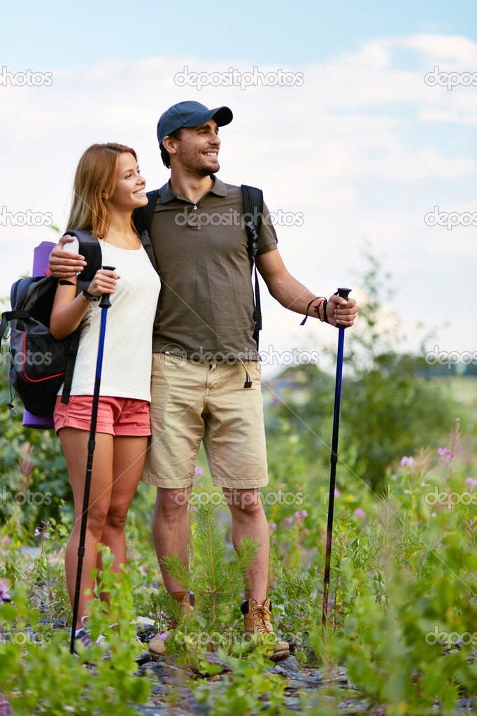 Hikers with backpacks