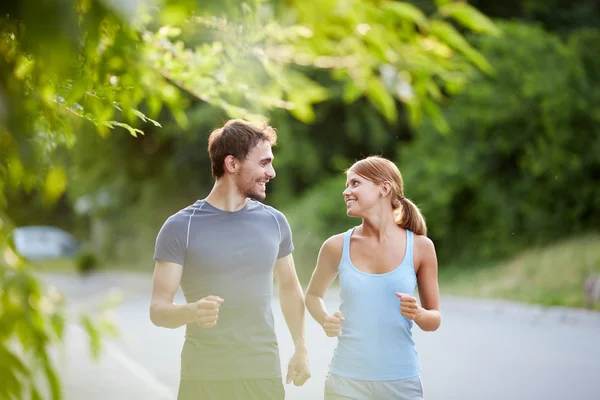 Sporty couple — Stock Photo, Image