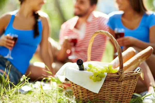 Basket with food — Stock Photo, Image