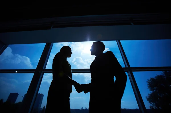 Parceiros de negócios handshaking — Fotografia de Stock