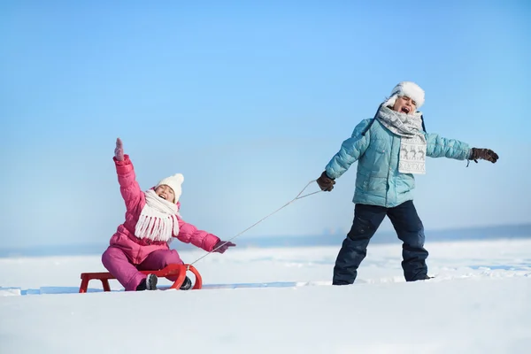 Vinter rida — Stockfoto