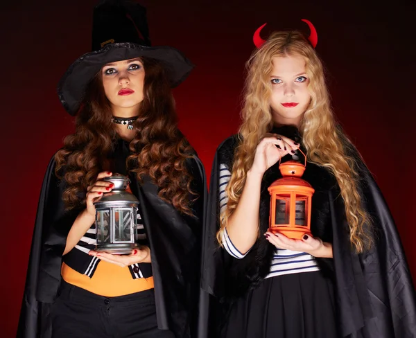 Halloween witches — Stock Photo, Image