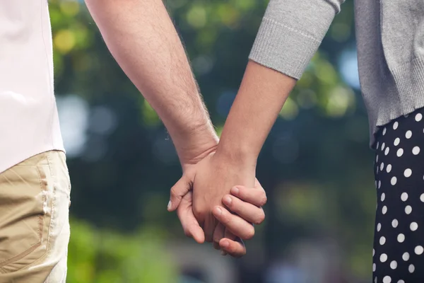Female and male hands together — Stock Photo, Image