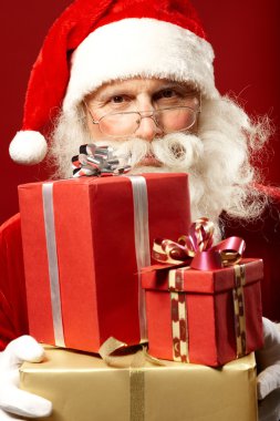 Noel Baba ile giftboxes