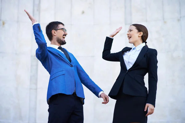 Zakenman en zijn collega — Stockfoto