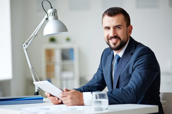 Zakenman in functie — Stockfoto