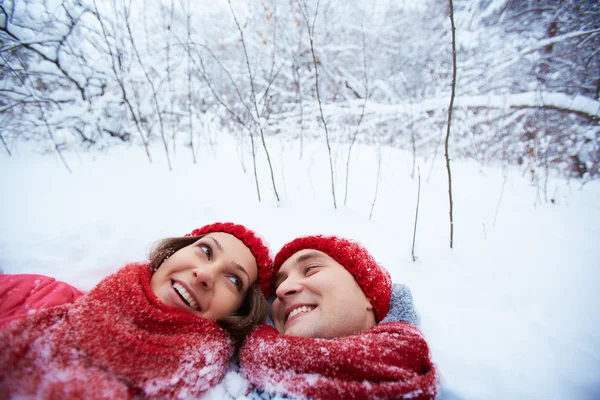 Having fun in snow — Stock Photo, Image