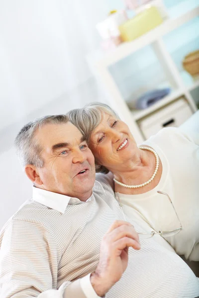 Senior couple at home — Stock Photo, Image