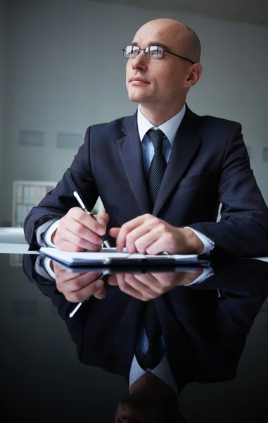 Pensive businessman — Stock Photo, Image