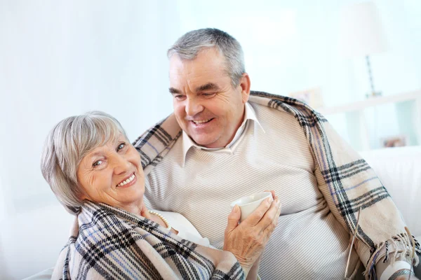 Having tea — Stock Photo, Image