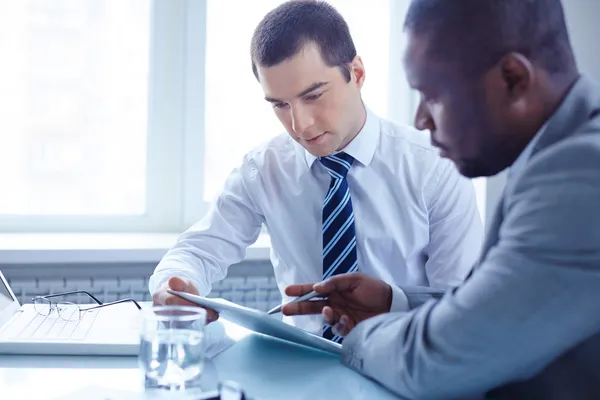 Diskussion om projektet — Stockfoto