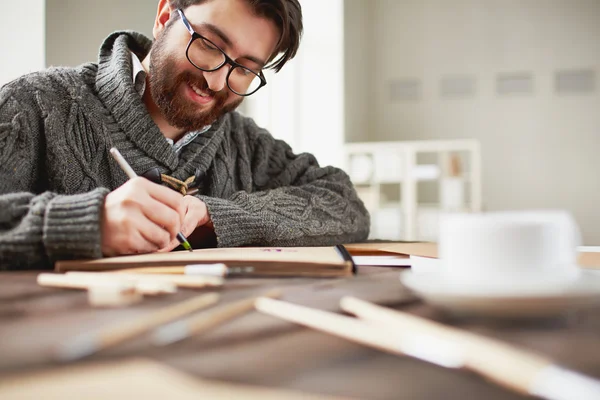 Happy artist — Stock Photo, Image