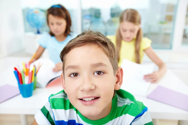 Menino da escola — Fotografia de Stock