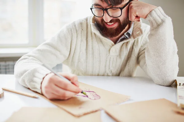 Man drawing — Stock Photo, Image