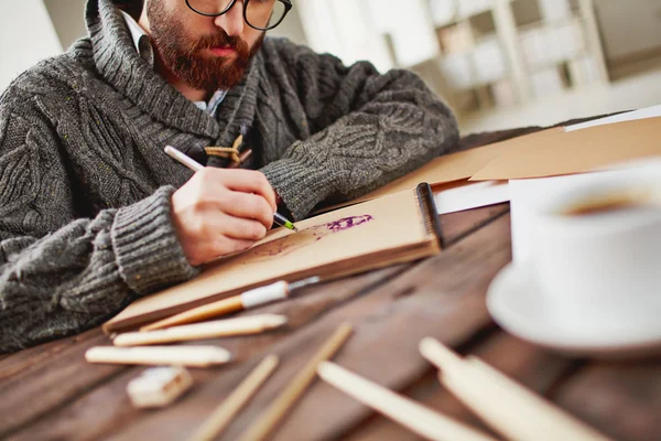 Artista al lavoro — Foto Stock