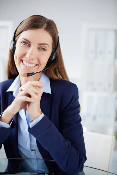 Representante de suporte ao cliente — Fotografia de Stock