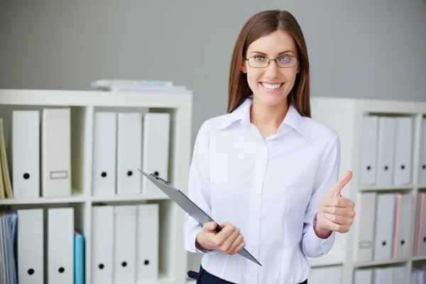 Erfolgreiche Sekretärin — Stockfoto