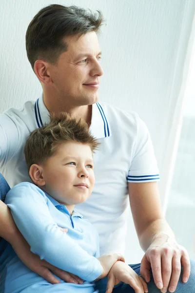 Vader en zijn zoon — Stockfoto