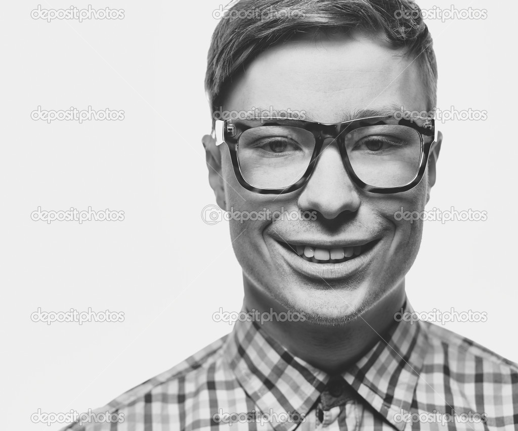 Smiling guy in eyeglasses