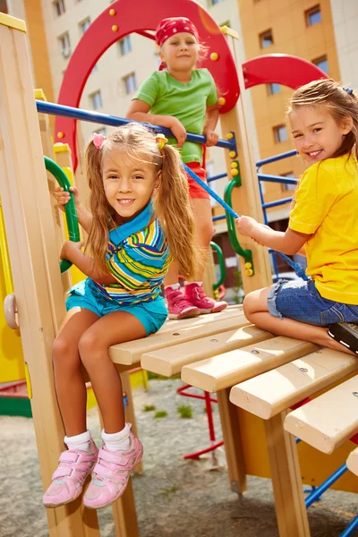 Friends on playground — Stock Photo, Image