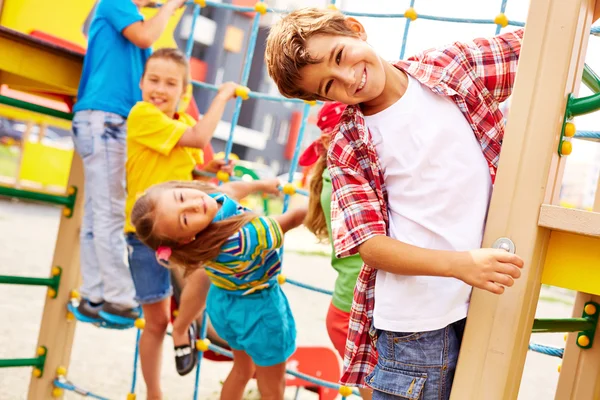 Friends on playground — Stock Photo, Image