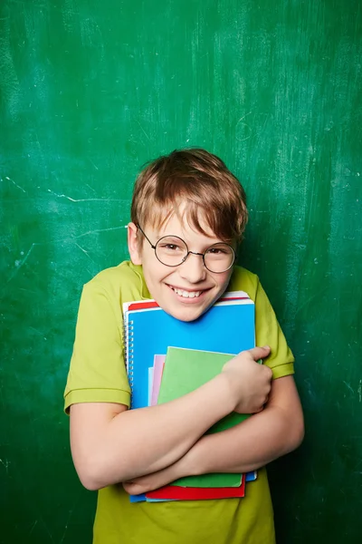 Schoolboy in eyeglasses — Stock Photo, Image