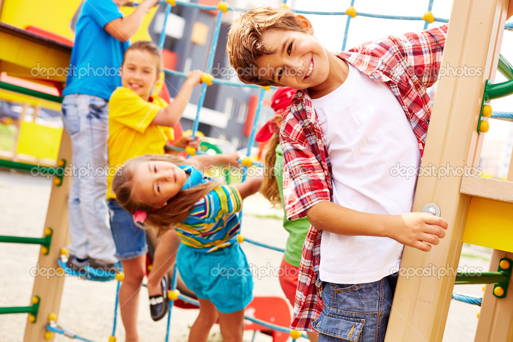 Friends on playground