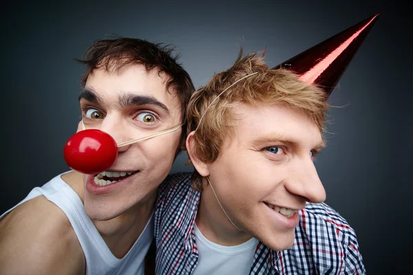 Guys making faces — Stock Photo, Image