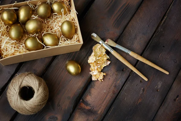 Easter in gold — Stock Photo, Image