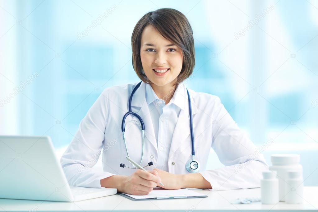 Physician at workplace