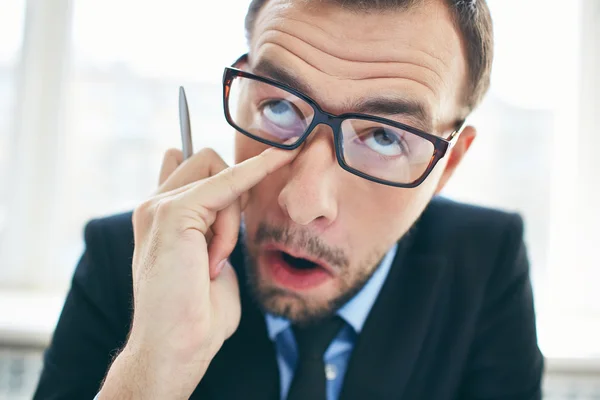 Businessman in eyeglasses — Stock Photo, Image