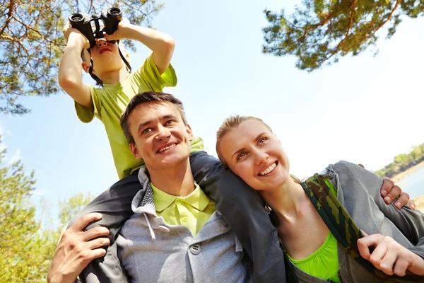 Familj av resenärer — Stockfoto