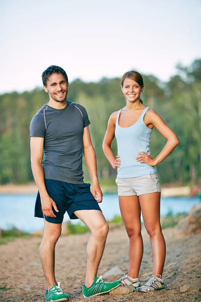 Young sporty couple — Stock Photo, Image