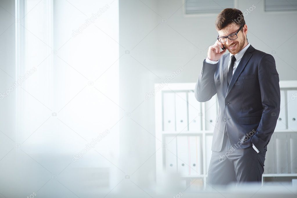 Businessman speaking on the phone