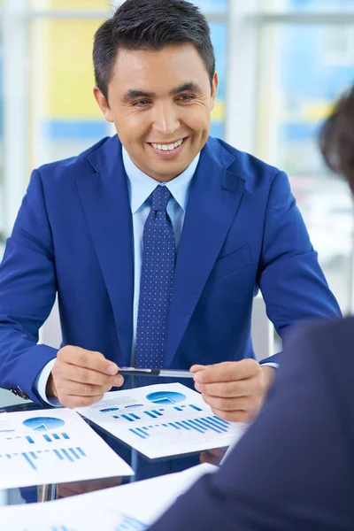 Businessman at meeting — Stock Photo, Image