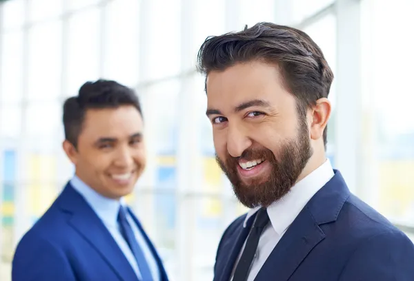 Businessman with colleague — Stock Photo, Image