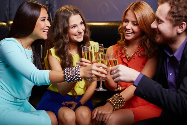 Friends toasting Royalty Free Stock Photos