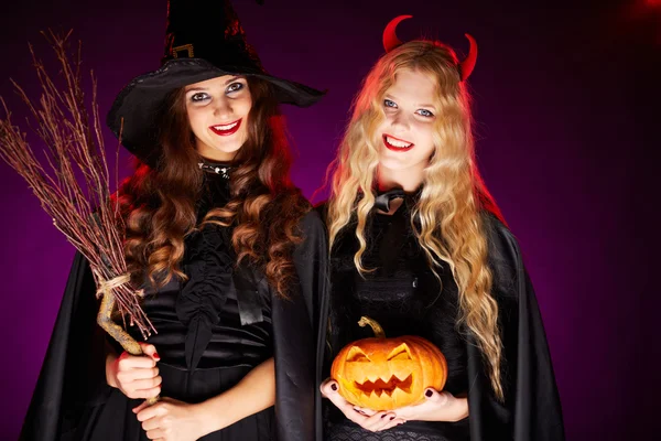 Happy witches — Stock Photo, Image