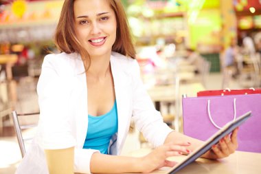 touchpad ile çekici shopper